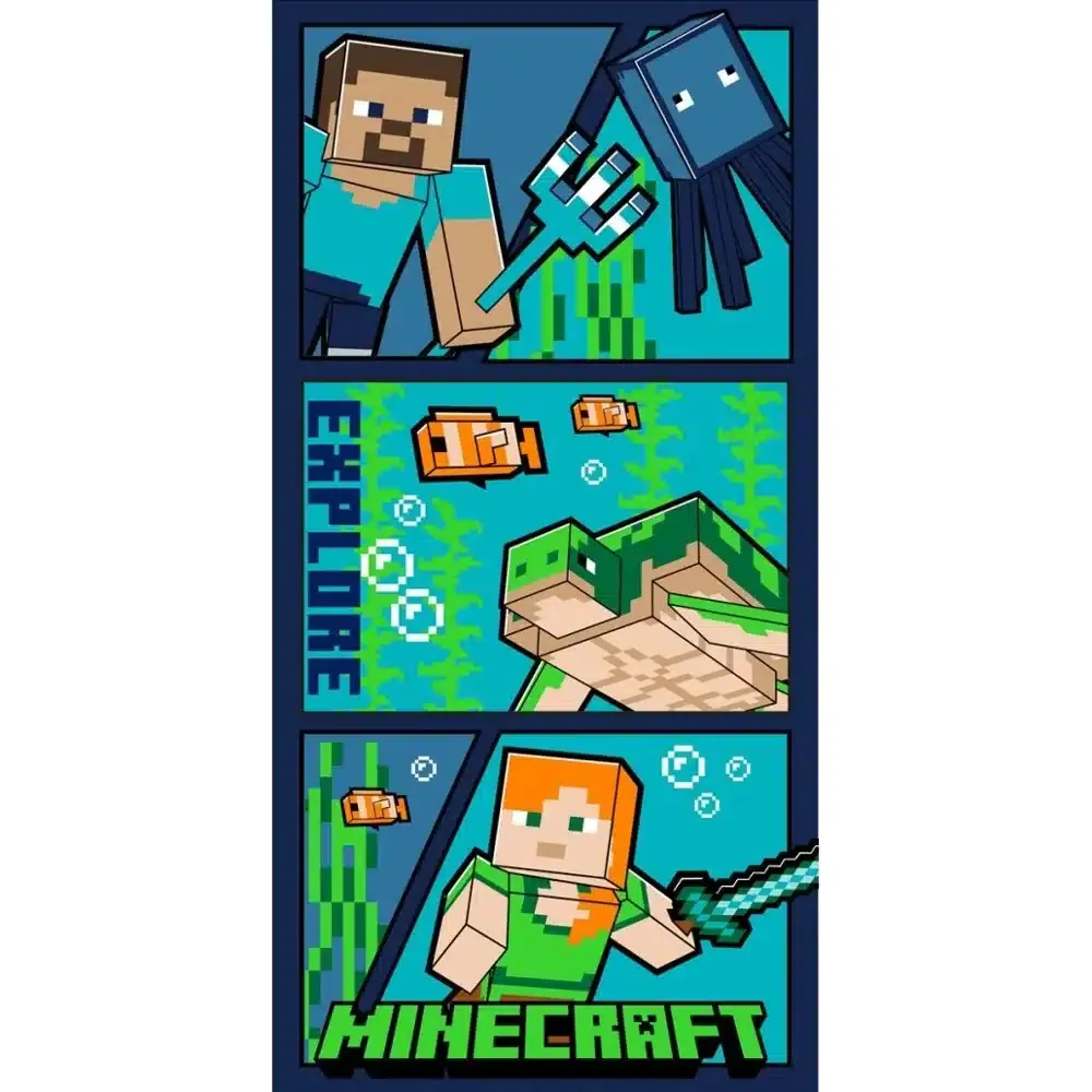 Πετσέτα Θαλάσσης Microfiber Minecraft