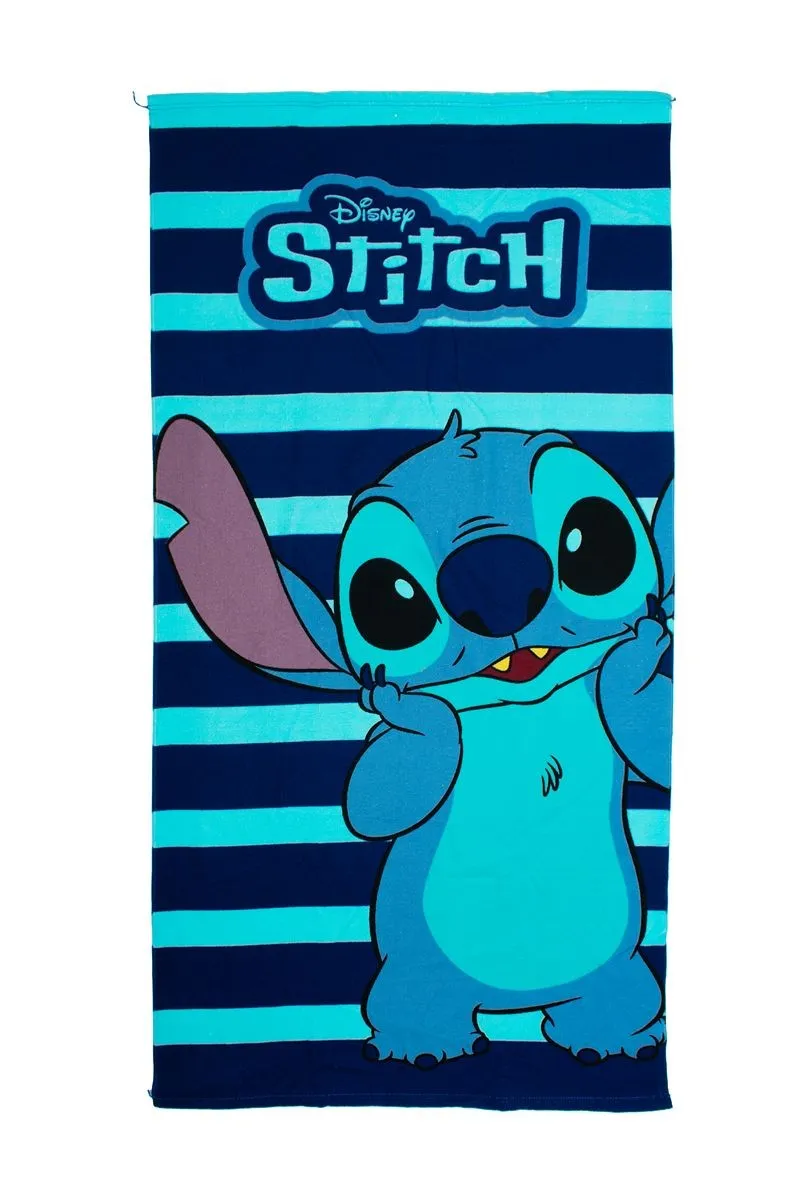 Πετσέτα Θαλάσσης Quick Dry Disney Home Lilo & Stitch 187 70X140 Dark Blue 100% Microfiber