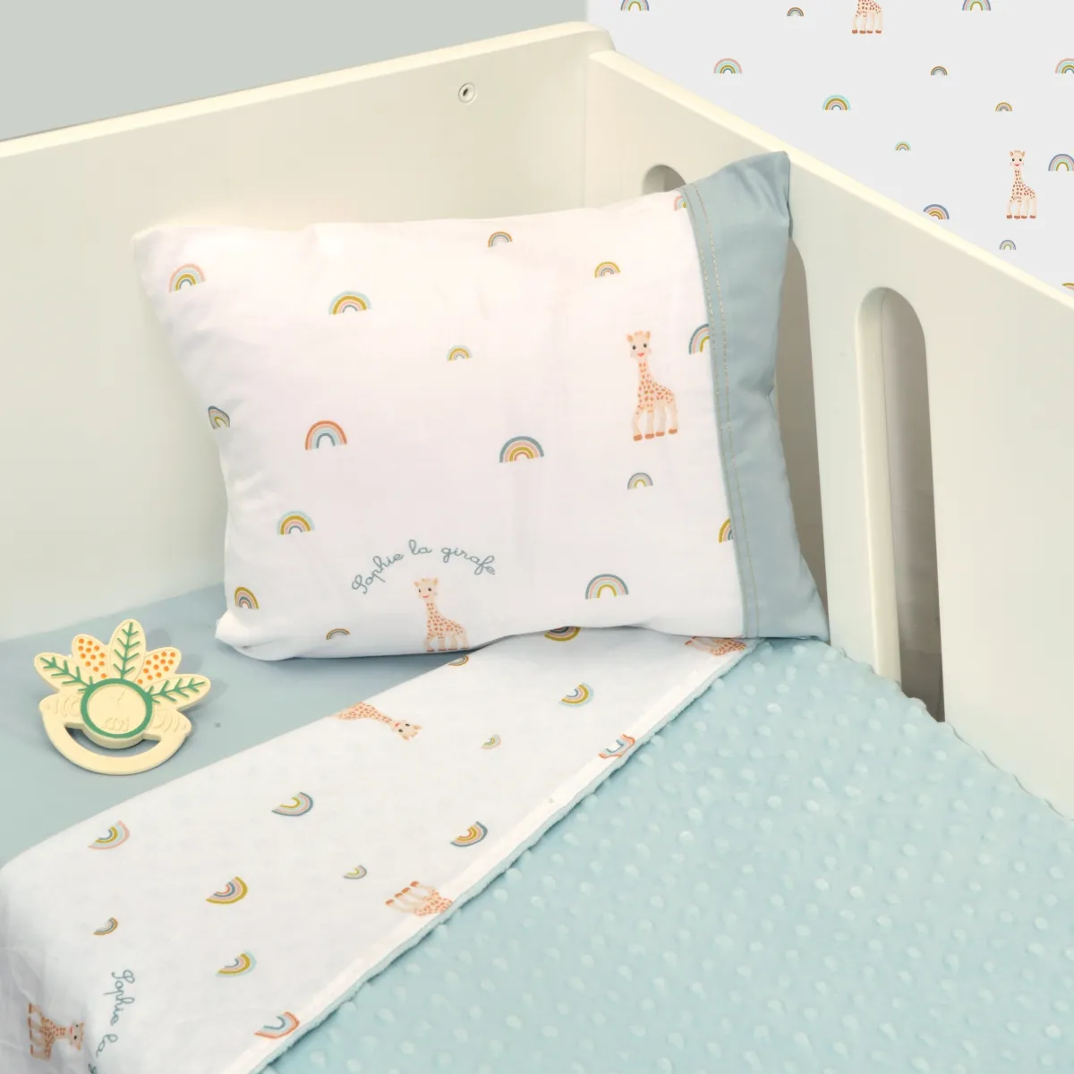 Κουβέρτα Κούνιας Διπλής Όψης Minky Design 503 Sophie La Girafe
