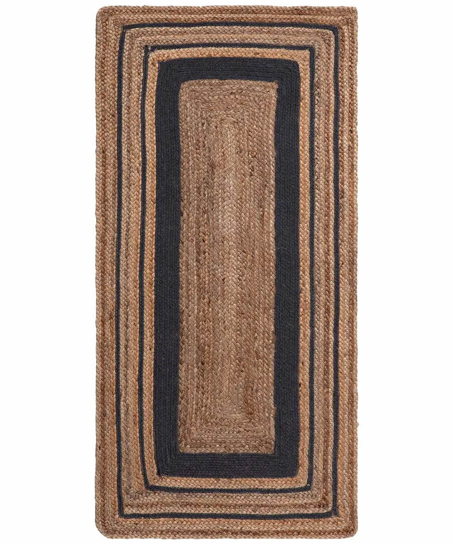 Χαλί γιούτα 1782 (120cm x 180cm) natural/black