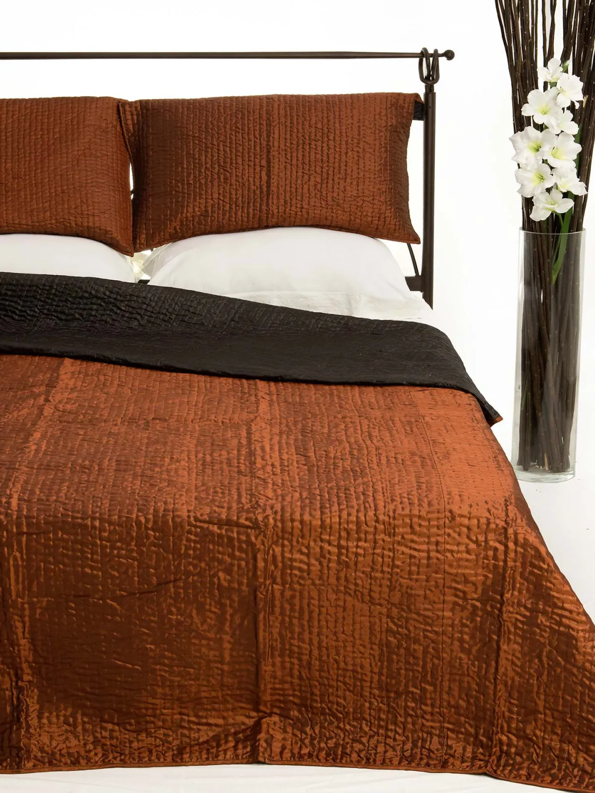 ΚΟΥΒΕΡΛΙ σετ (220cm x 240cm + 2 x 50cm x 70cm 6330 κεραμιδί