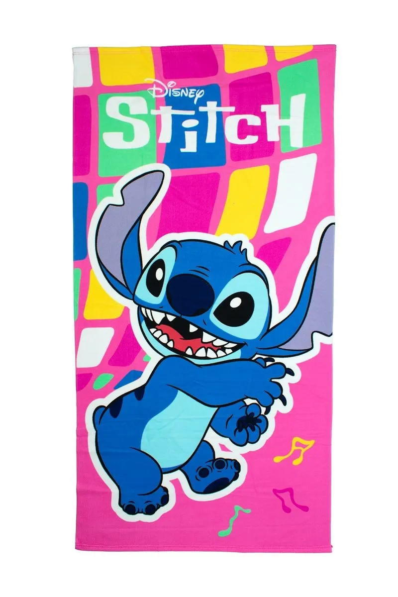 Πετσέτα Θαλάσσης Quick Dry Disney Home Lilo & Stitch 188 70X140 Pink 100% Microfiber