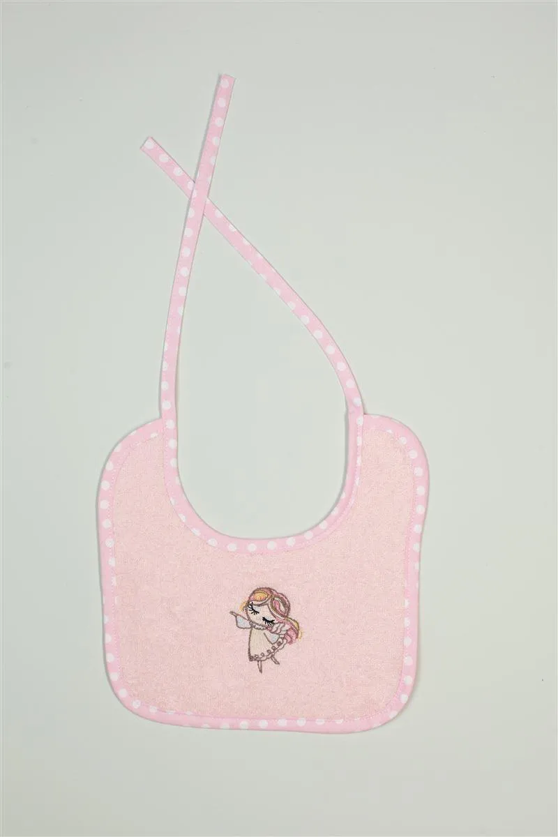 ΣΑΛΙΑΡΑ Με Κέντημα bebe Little Angel 141 25X25 Ροζ 100% Cotton