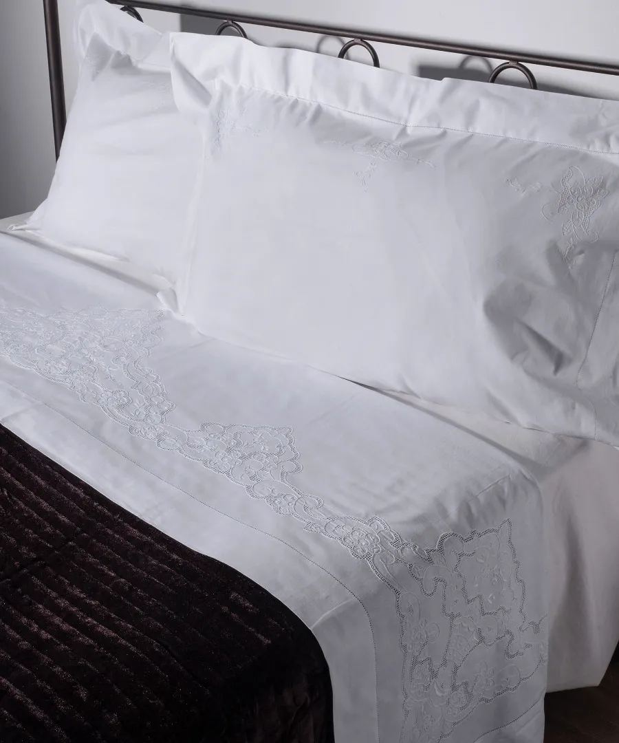 ΧΕΙΡΟΠΟΙΗΤΟ ΣΕΝΤΟΝΙ 3772 ΤΡΙΩΝ ΤΕΜΑΧΙΩΝ (225CM X 270CM) ΛΕΥΚΟ