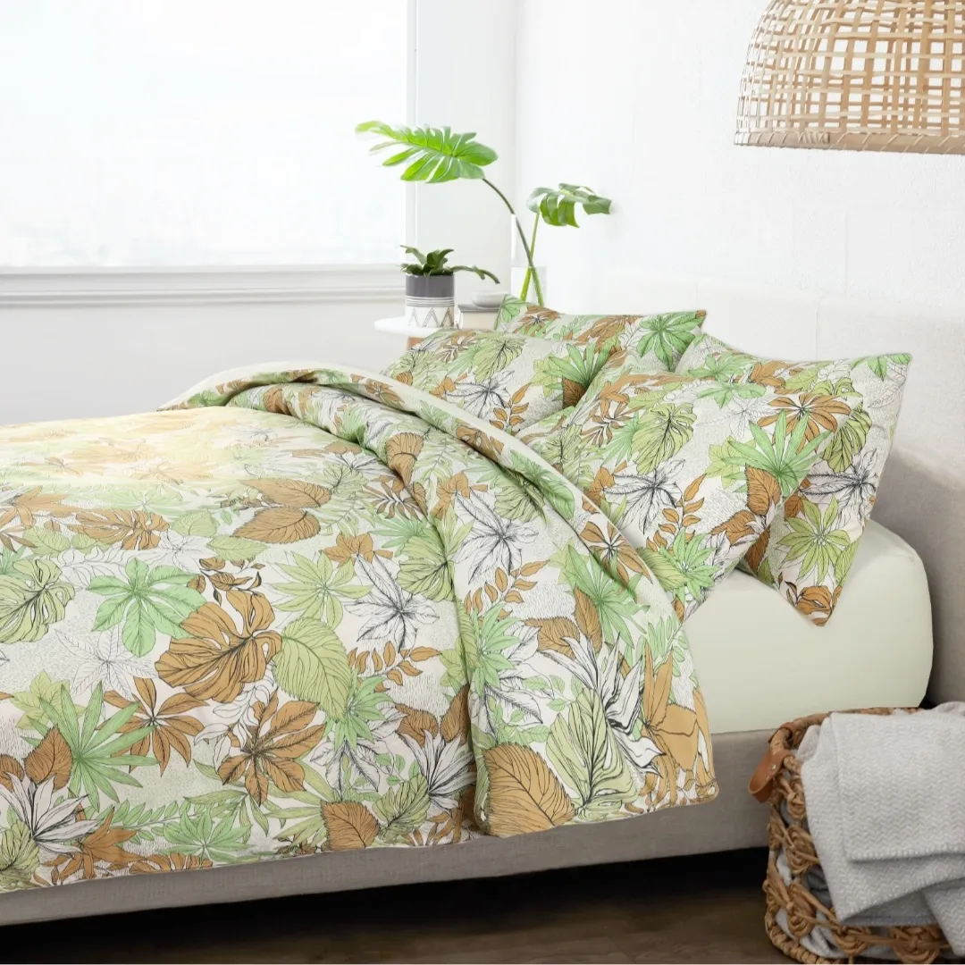 ΝΕΧΤ 3191  ΠΑΠΛΩΜΑ 100%CΟΤ ΡΕRCΑLΕ ΠΡΑΣΙΝΟ 220Χ240 3 ΤΕΜ