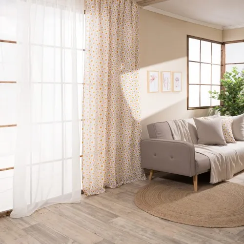  Κουρτίνα (Έτοιμη Ραμμένη) Floreta 01 - 140x275cm