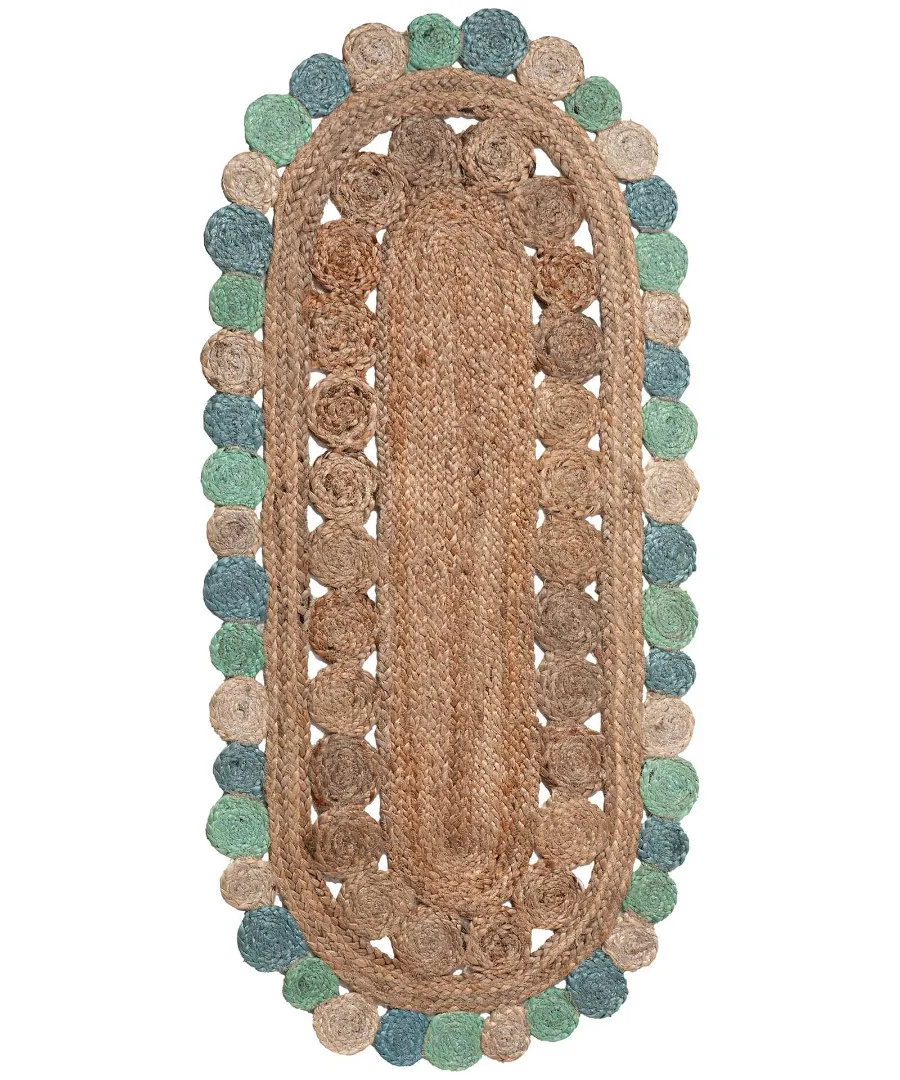 Χαλί γιούτα 1738 (60cm x 130cm) light blue