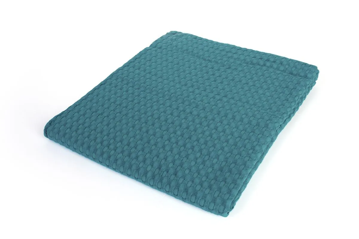 Κουβέρτα Πικέ bebe Μονόχρωμη 325 gr/m² 85x110 Petrol 100% Cotton