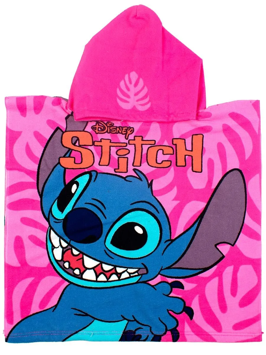 Πόντσο Θαλάσσης Quick Dry Disney Home Lilo & Stitch 556 50x100 Pink 100% Microfiber
