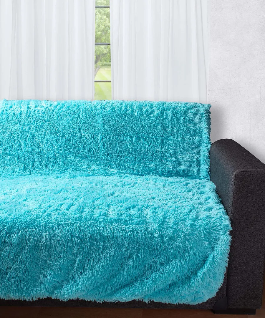 Διακοσμητικό μαλλιαρό ριχτάρι 5336 (145cm x 195cm) τυρκουάζ