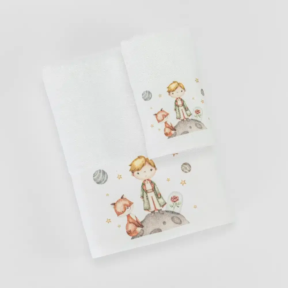 Πετσέτες Σετ 2ΤΜΧ Little Prince Λευκό