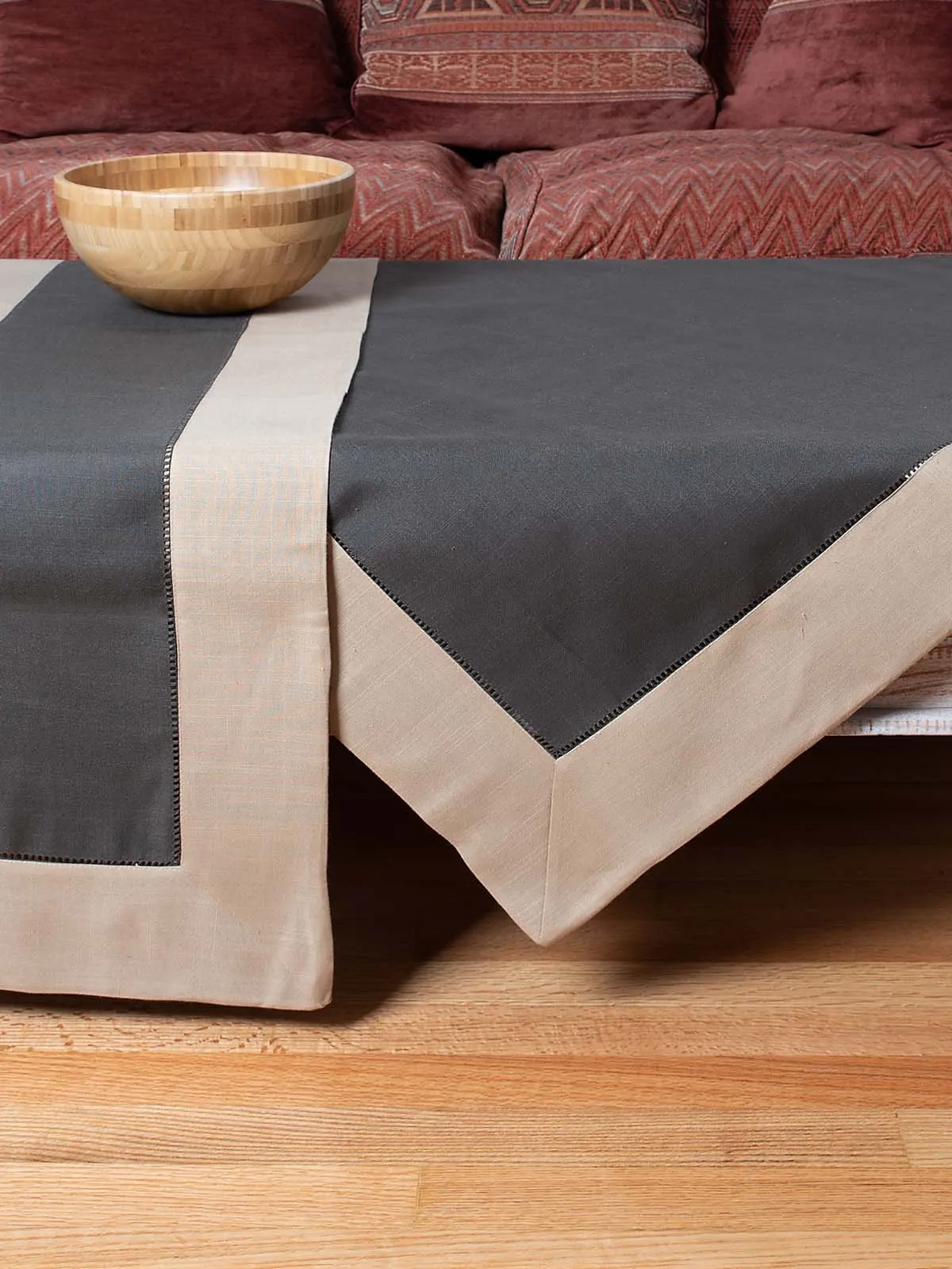 τραπεζομάντηλα (160cm x 220cm)  bg17 μπεζ/καφέ