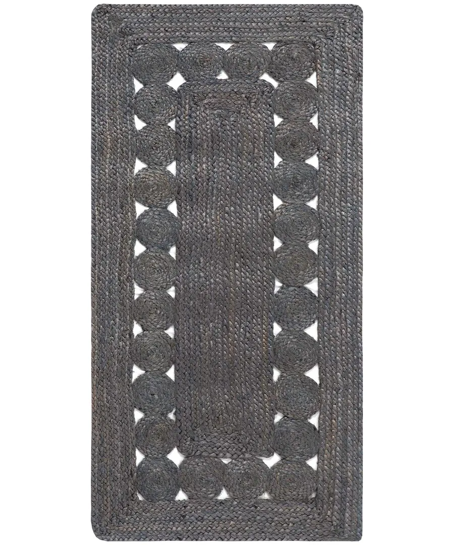Χαλί γιούτα 1767 (70cm x 160cm) dark grey