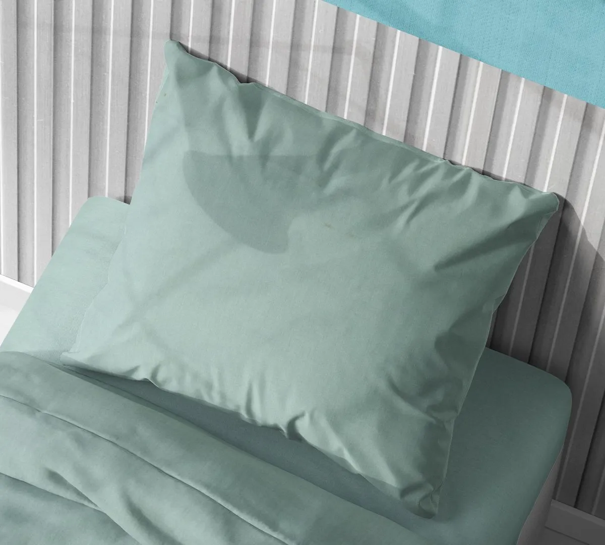 ΜΑΞΙΛΑΡΟΘΗΚΗ Solid 497 50X70 Aqua Cotton 100%