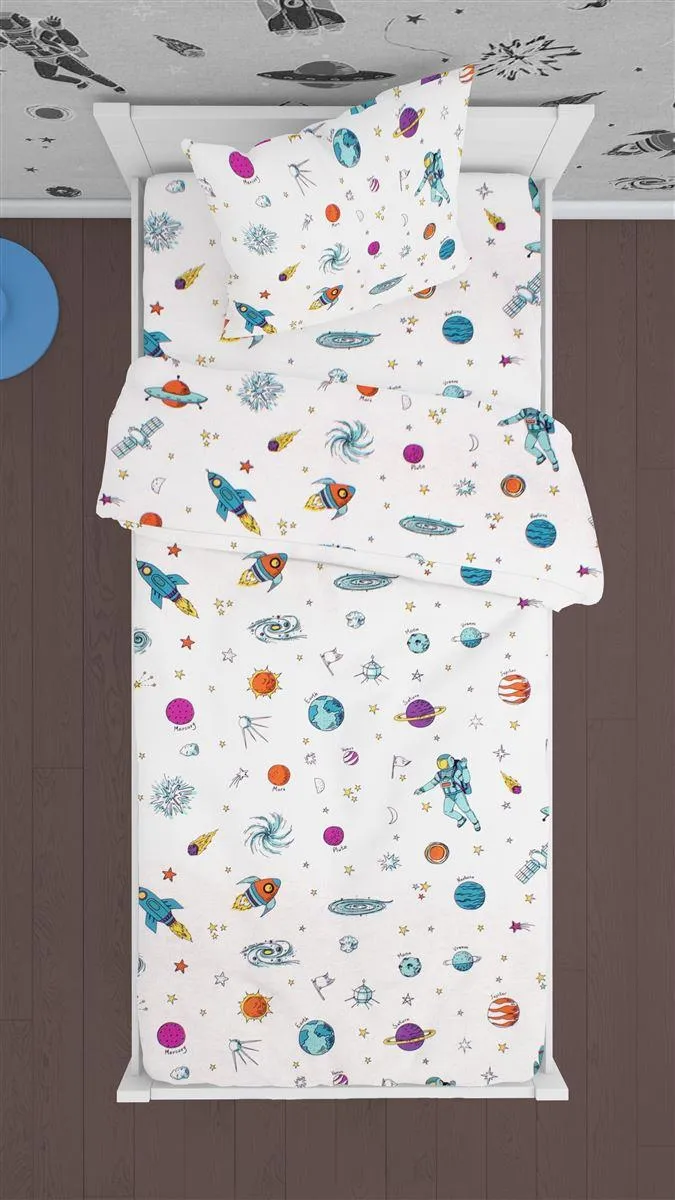 ΠΑΠΛΩΜΑΤΟΘΗΚΗ ΕΜΠΡΙΜΕ kids Space 188 160X240 White Cotton 100%