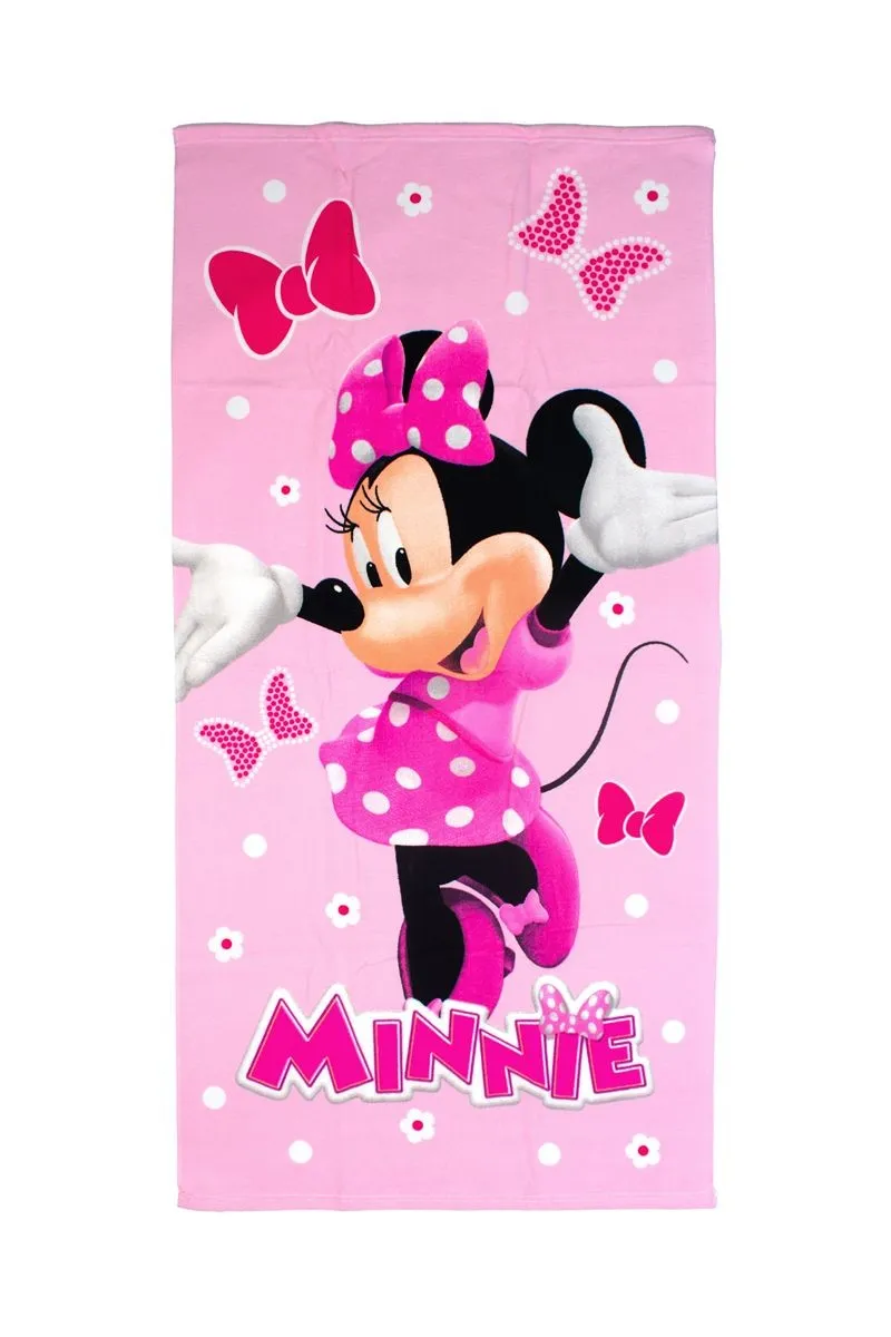 Πετσέτα Θαλάσσης Quick Dry Disney Home Minnie 542 70x140 Baby Pink 100% Microfiber