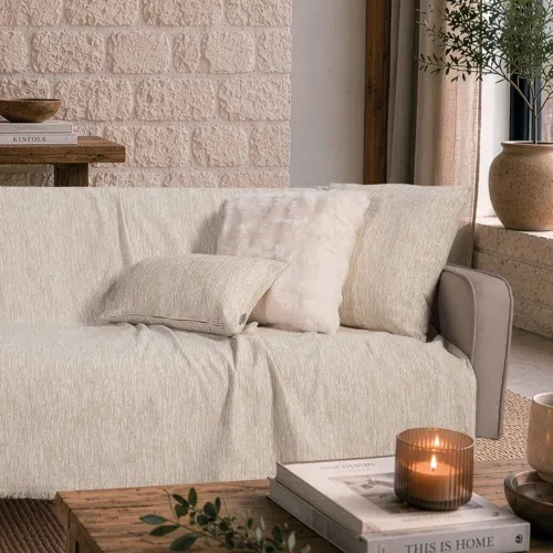 Ριχτάρι Kent 01 Ivory Cream - Τριθέσιο 180x300cm