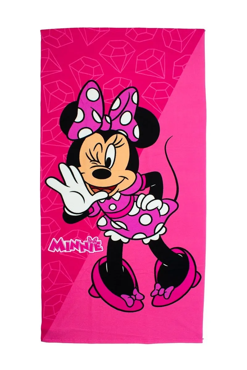 Πετσέτα Θαλάσσης Quick Dry Disney Home Minnie 269 70X140 Fuchsia-Pink 100% Microfiber