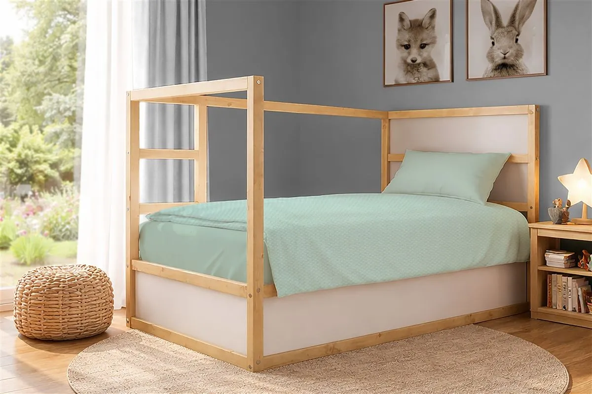 Κουβέρτα Πικέ Μονόχρωμη 325 gr/m² 165x270 Mint 100% Cotton