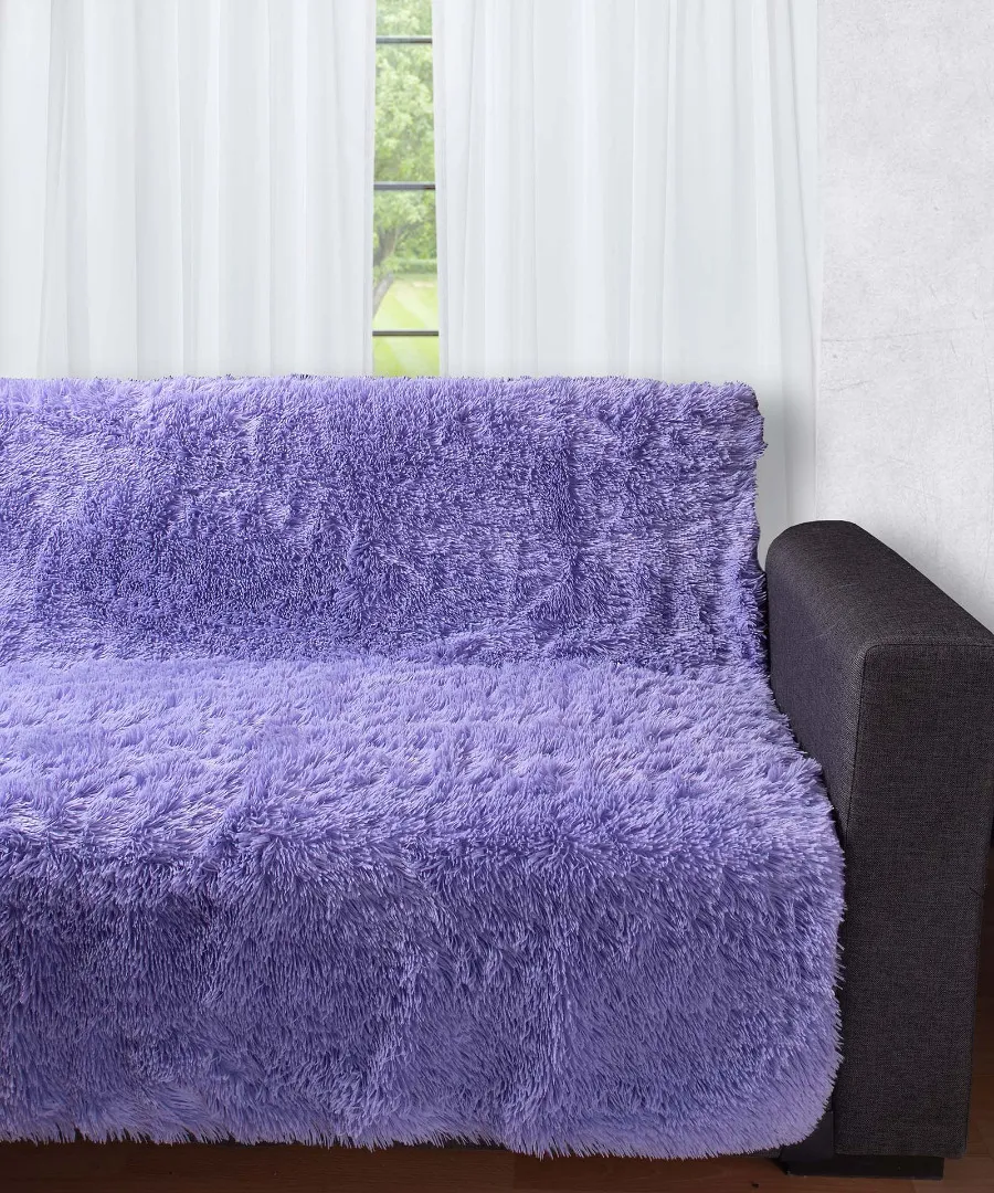 Διακοσμητικό μαλλιαρό ριχτάρι 5336 (145cm x 195cm) μωβ