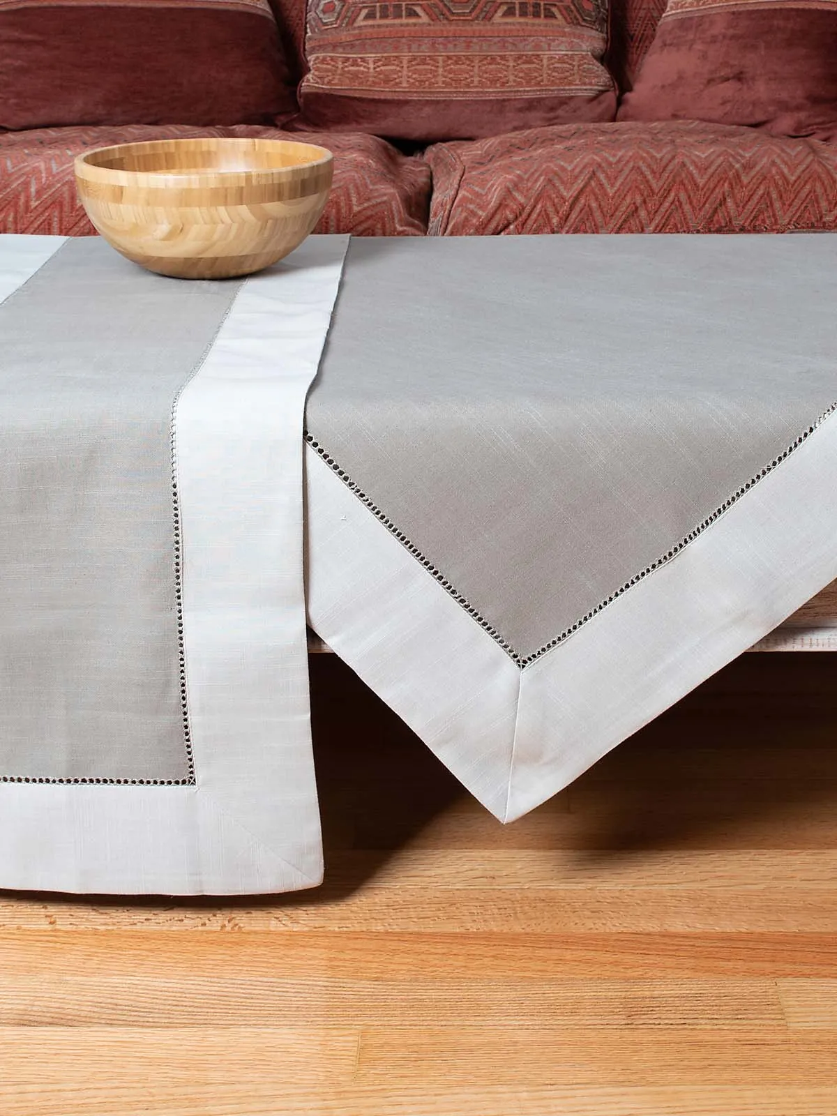 τραπεζομάντηλα (160cm x 220cm)  bg17 γκρι ανοιχτό/γκρι σκούρο