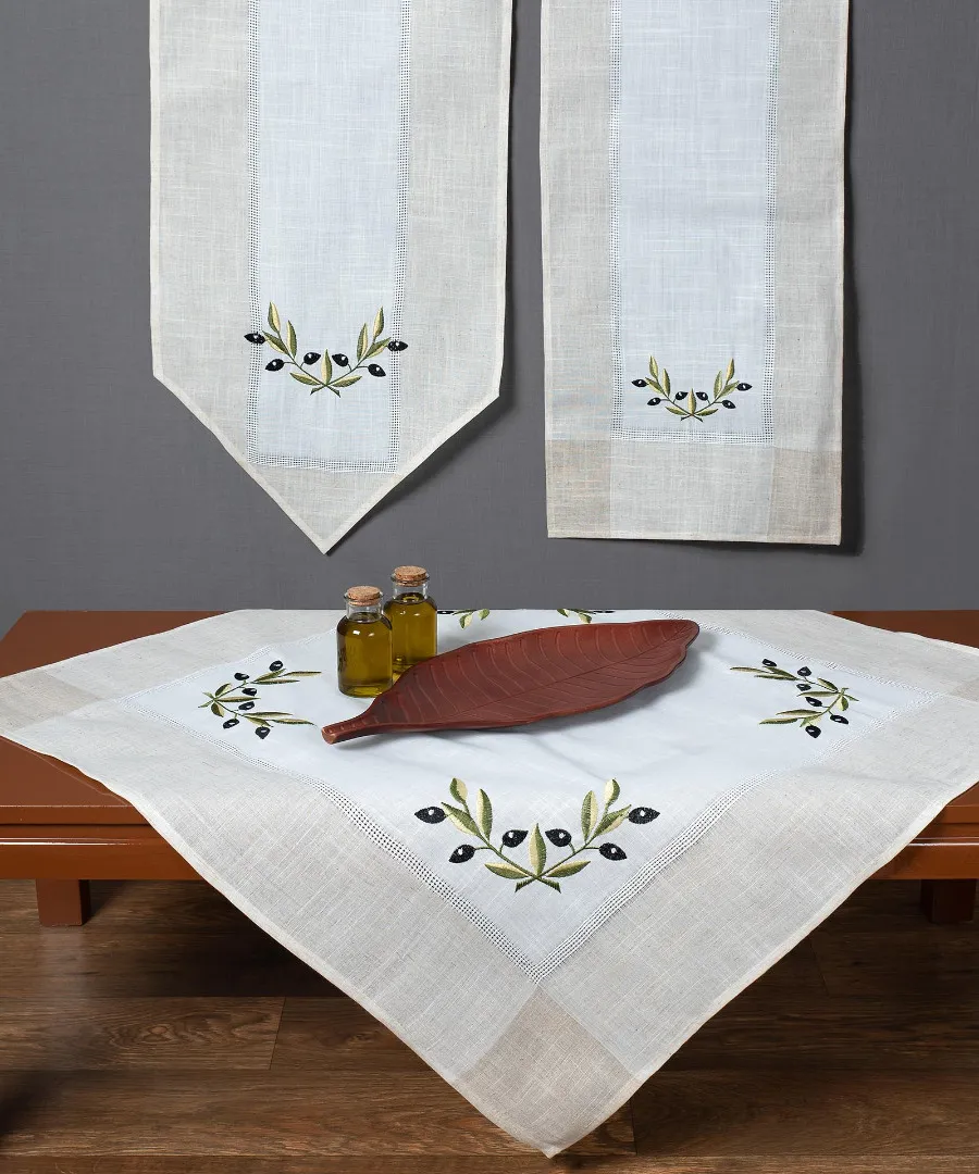 Ροτόντα bg23a (85cm) ivory με μαύρη ελιά