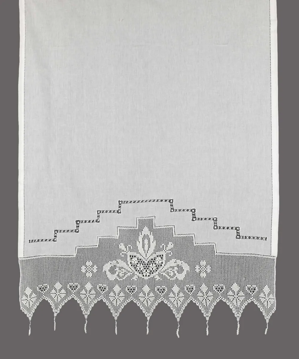 κουρτίνα 075 (160cm x 160cm) λευκό με τούνελ