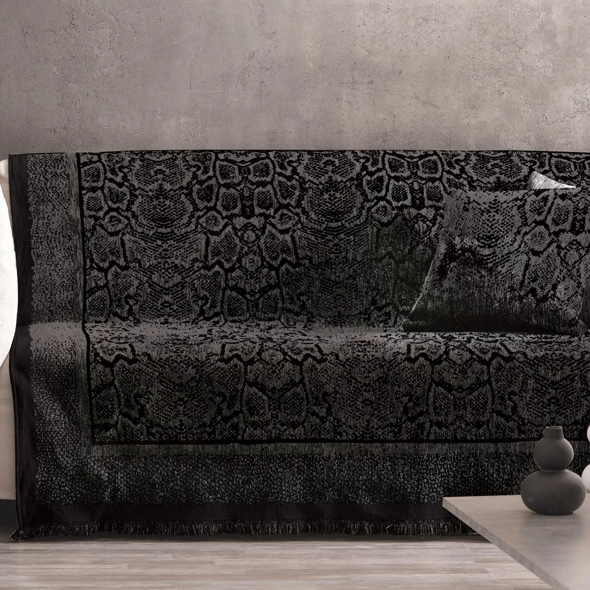 ΤΡΙΘEΣΙΟ ΡΙΧ. COBRA  GREY2  180Χ300 100% CHENILLE