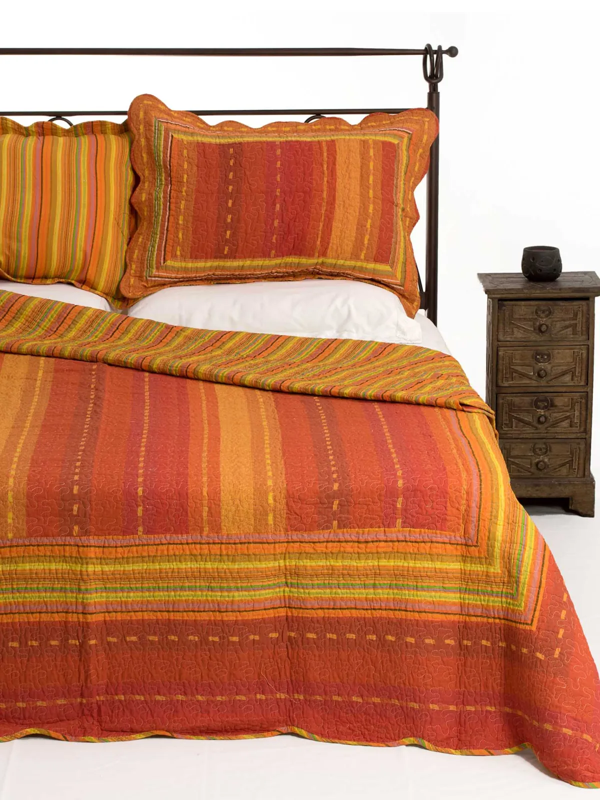 ΚΟΥΒΕΡΛΙ  σετ (220cm x 240cm + 2 x 50cm x 70cm) 8013 πορτοκαλί