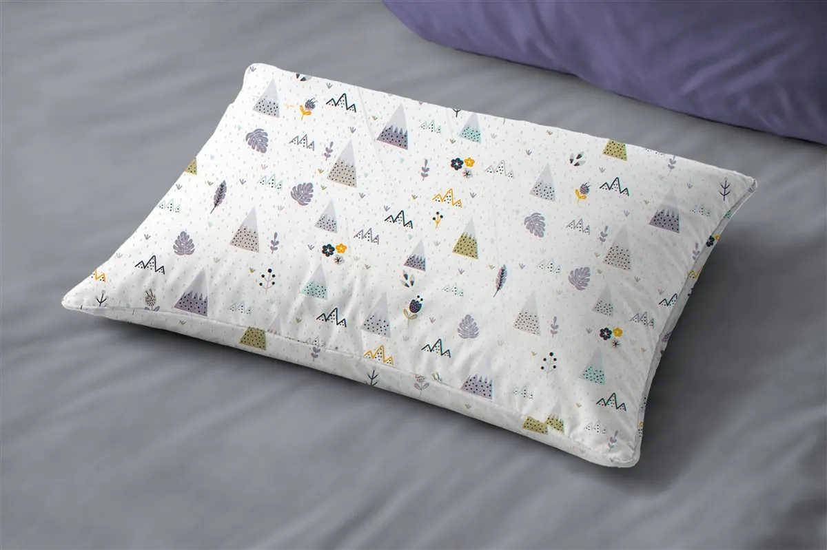 Μαξιλαροθήκη Εμπριμέ bebe Whimsical Mountainside 588 35X45 White-Grey 100% Cotton