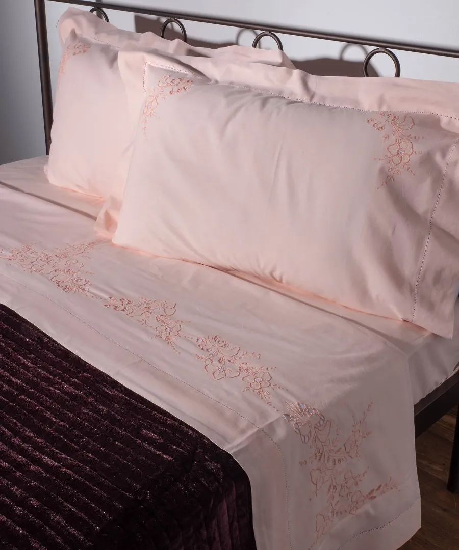 ΧΕΙΡΟΠΟΙΗΤΟ ΑΠΛΙΚΕ ΣΕΝΤΟΝΙ NJ01 ΤΕΣΣΑΡΩΝ ΤΕΜΑΧΙΩΝ (225CM X 270CM) ΡΟΖ