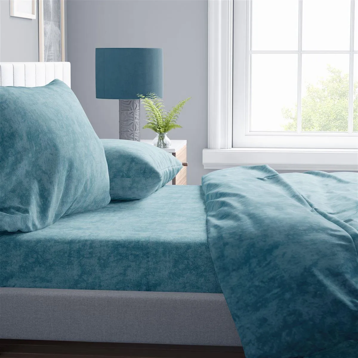 ΣΕΝΤΟΝΙΑ ΣΕΤ 4 τεμ Shadow 20 220X240 Turquoise Cott/Pol 70/30