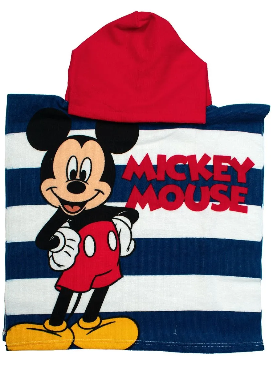 Πόντσο Θαλάσσης Quick Dry Disney Home Mickey 193 50X100 White-Dark Blue 100% Microfiber