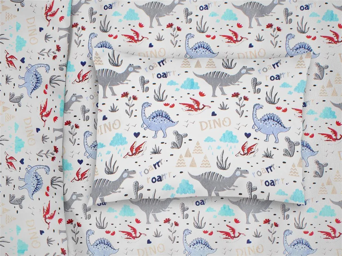 ΜΑΞΙΛΑΡΟΘΗΚΗ ΕΜΠΡΙΜΕ bebe Dino 309 35X45 White-Blue Cott/Pol 70/30