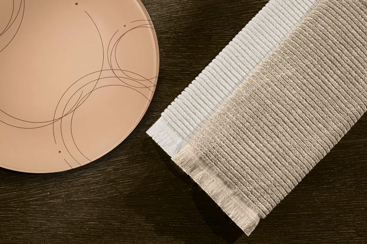 Σετ 2τμχ Πετσέτες Κουζίνας Tissus Beige