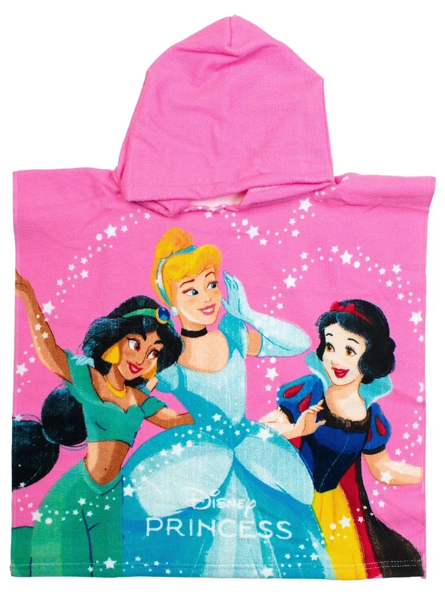 Πόντσο Θαλάσσης Quick Dry Disney Home Princess 192 50X100 Baby Pink 100% Microfiber