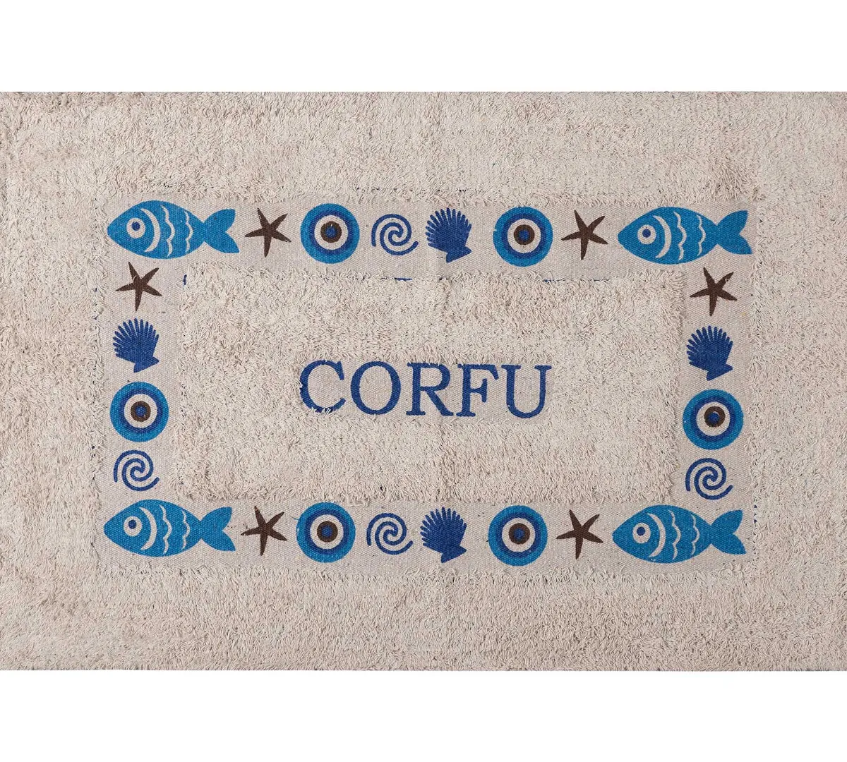Πατάκι μάτι CORFU (50cm x 80cm) μπλέ
