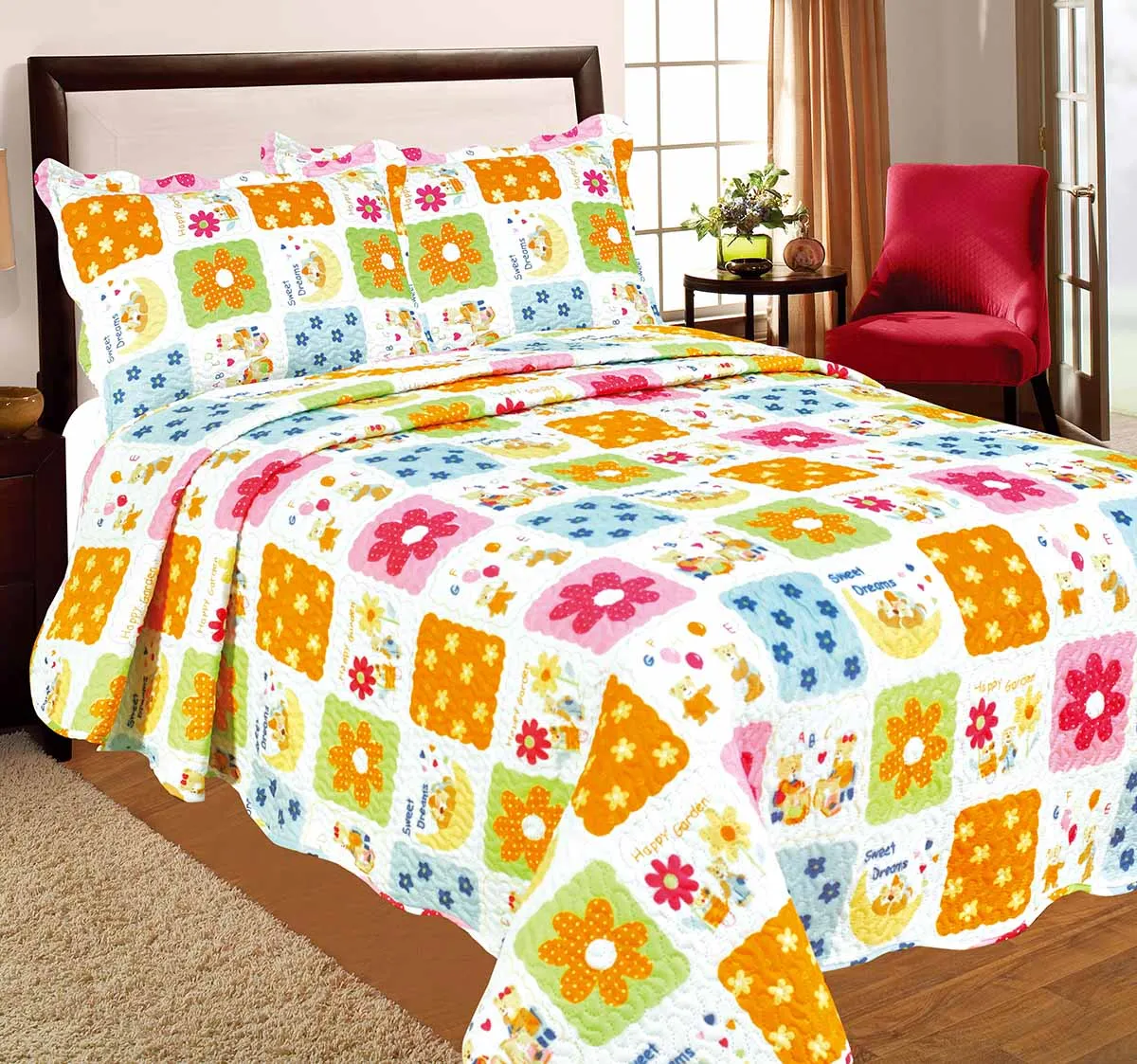 ΚΟΥΒΕΡΛΙ σετ (130cm x 180cm + 1 x 35cm x 45cm) kids2a