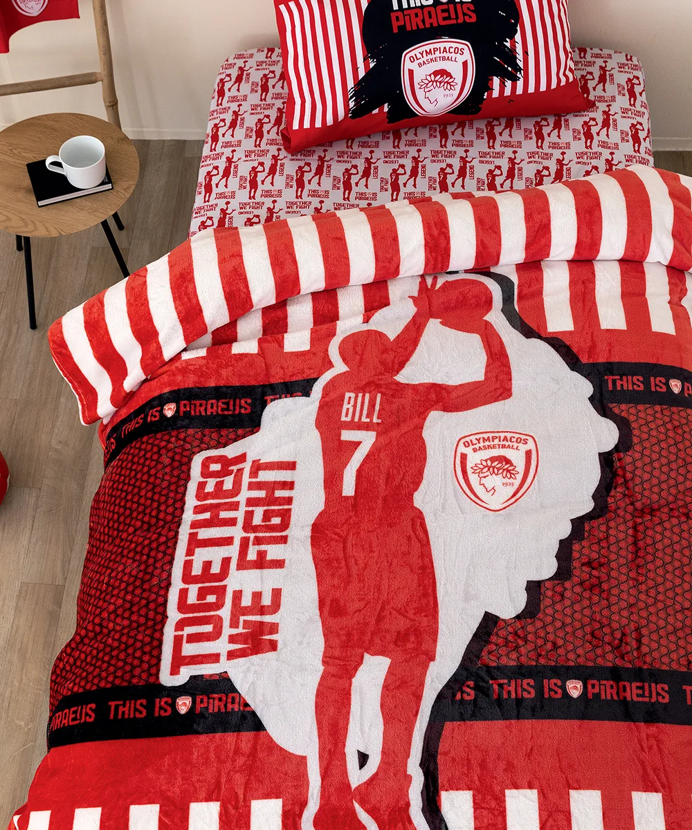 Κουβέρτα Fleece Μονή Olympiacos 160x220 cm