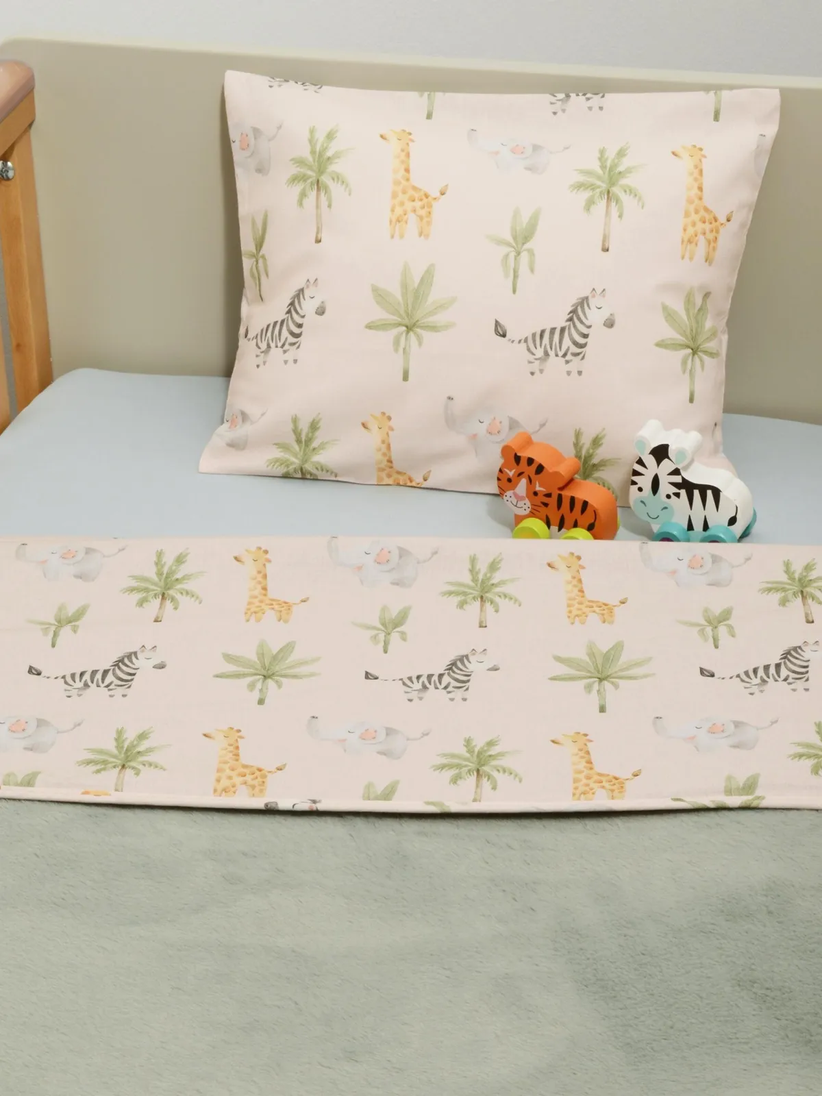 Minky ΝEW Κουβέρτα Λίκνου Διπλής Όψης 75x95 Des.425 Oliver Baby