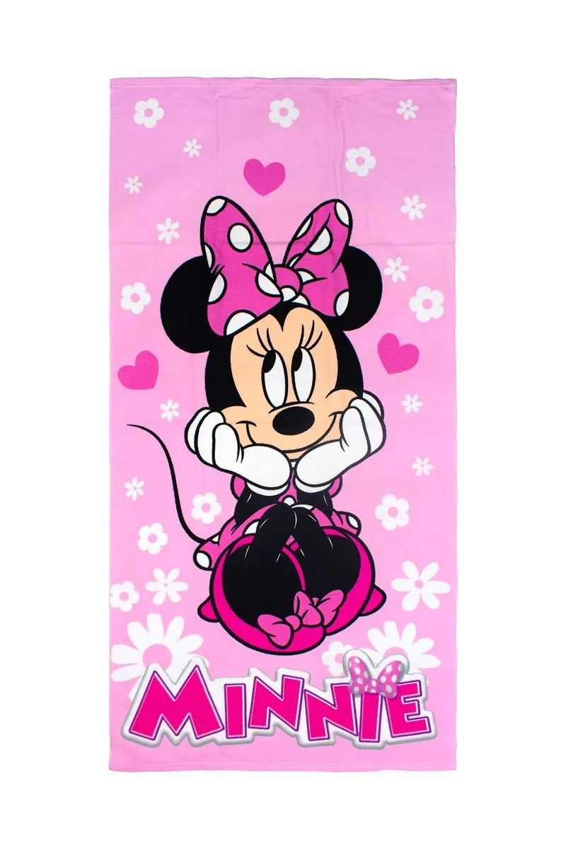 Πετσέτα Θαλάσσης Quick Dry Disney Home Minnie 543 70x140 Baby Pink 100% Microfiber