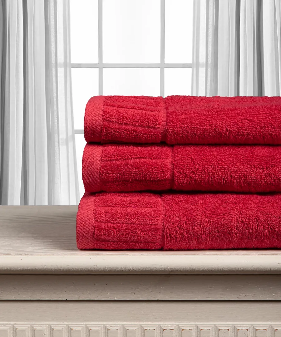 Βαμβακερή πετσέτα ΜΕΛΩΔΙΑ 600gsm (50cm x 100cm) red