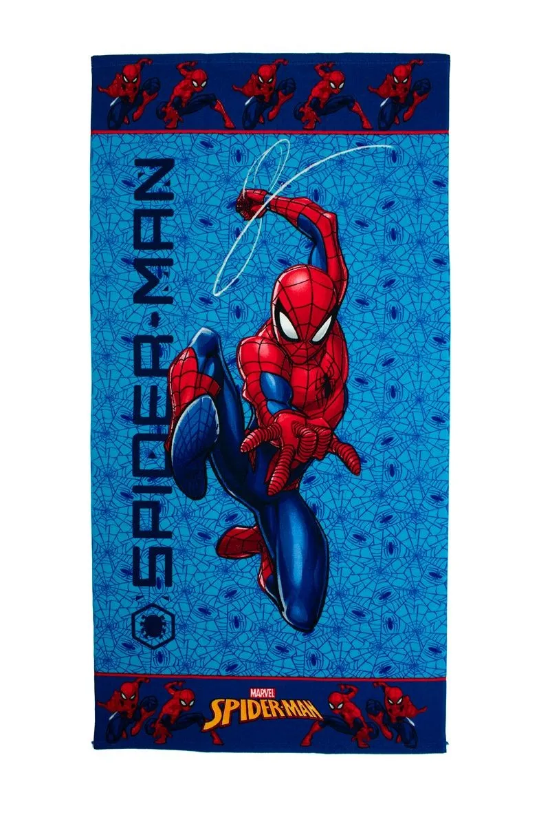 Πετσέτα Θαλάσσης Quick Dry Marvel Spider-Man 208 70X140 Sky Blue 100% Microfiber