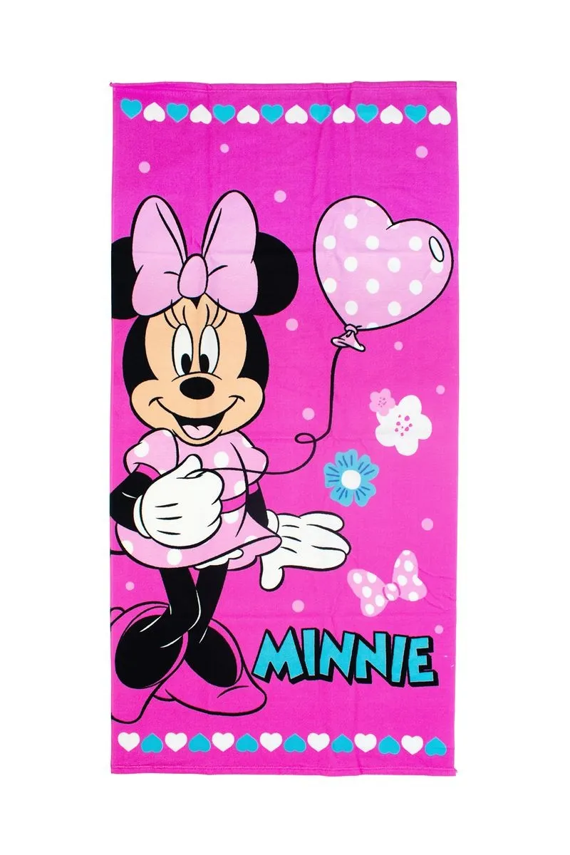 Πετσέτα Θαλάσσης Quick Dry Disney Home Minnie 335 70x140 Pink 100% Microfiber