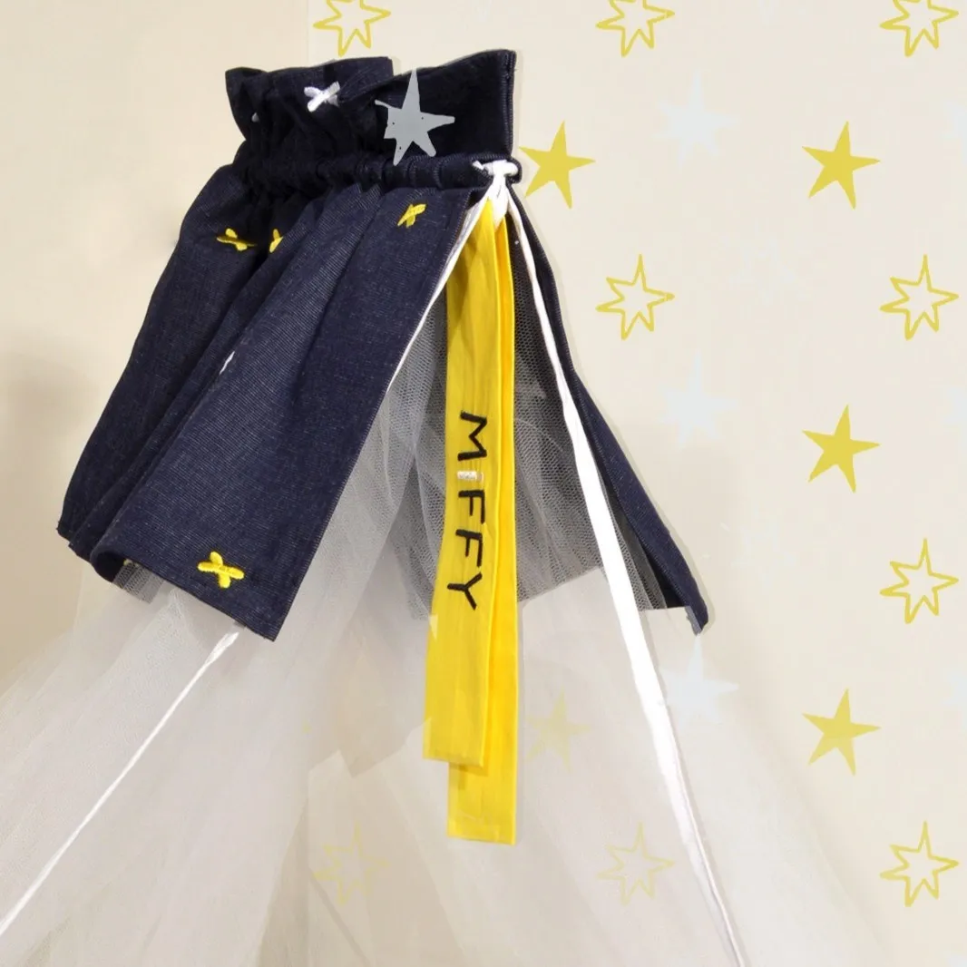 Κουνουπιέρα Σκούρο Μπλε 180x500 cm Design 61