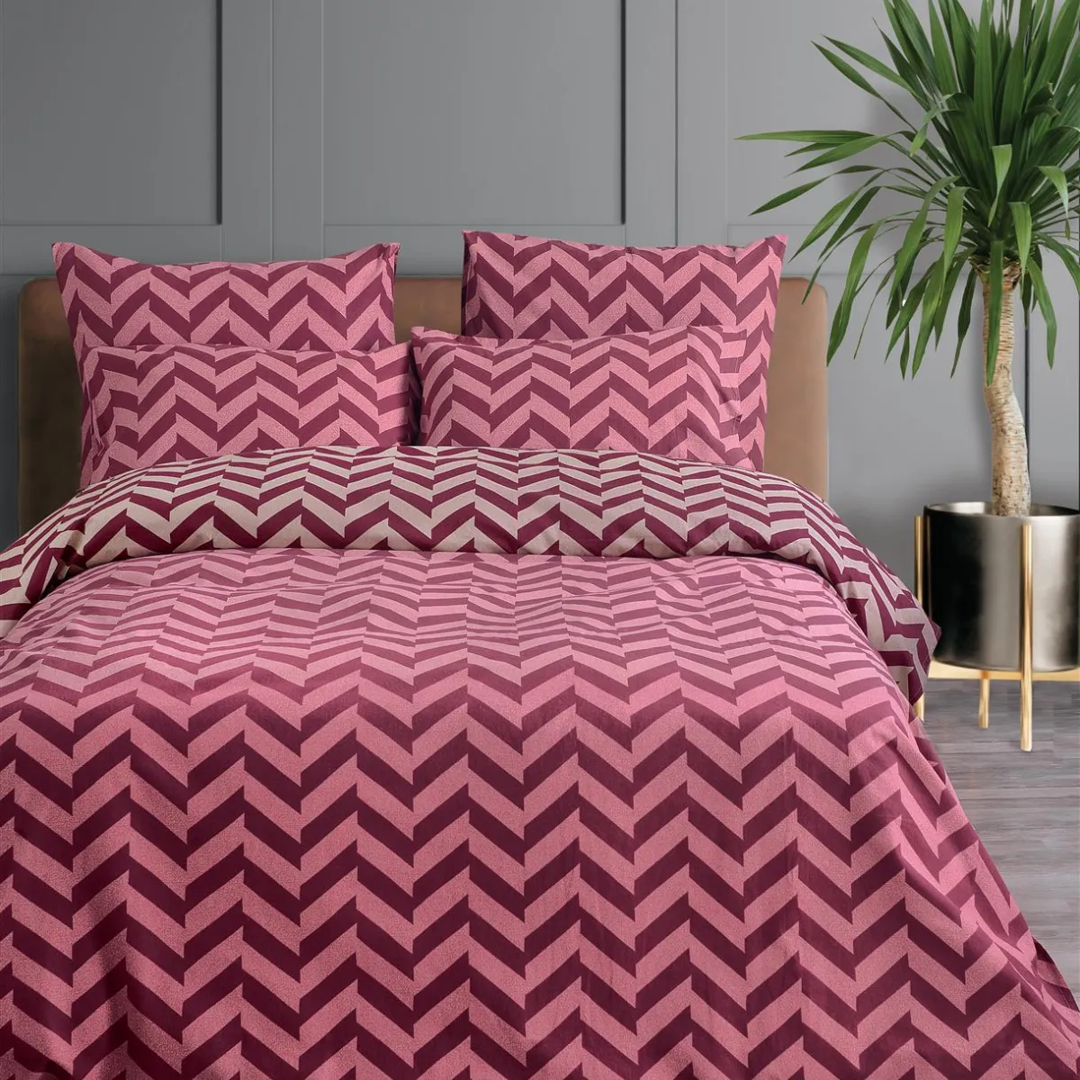 ΣΕΤ ΣΕΝΤ M FITTED ZIC ZAC 1 (RED) FLANNEL1*170X270CM  105x200+30CM 1*50Χ70CM  100%COTTON