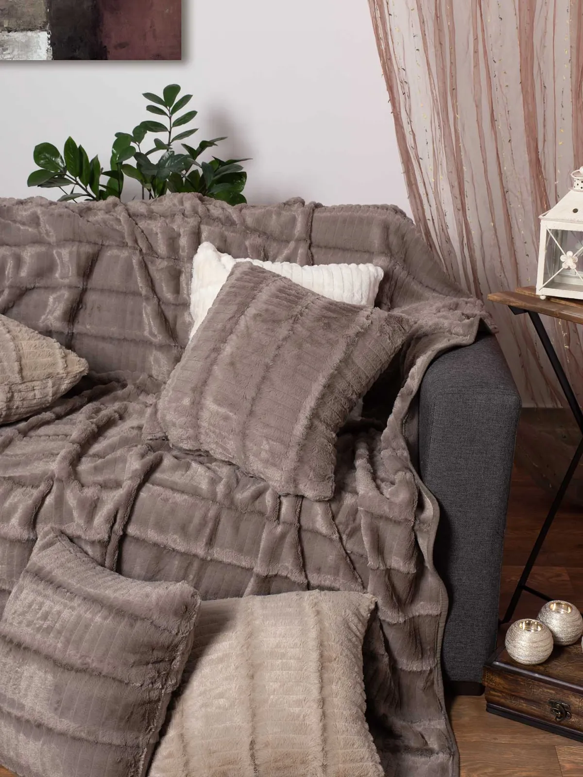 ΜΑΞΙΛΑΡΟΘΗΚΗ  stripe (65cm x 65cm) γκρί