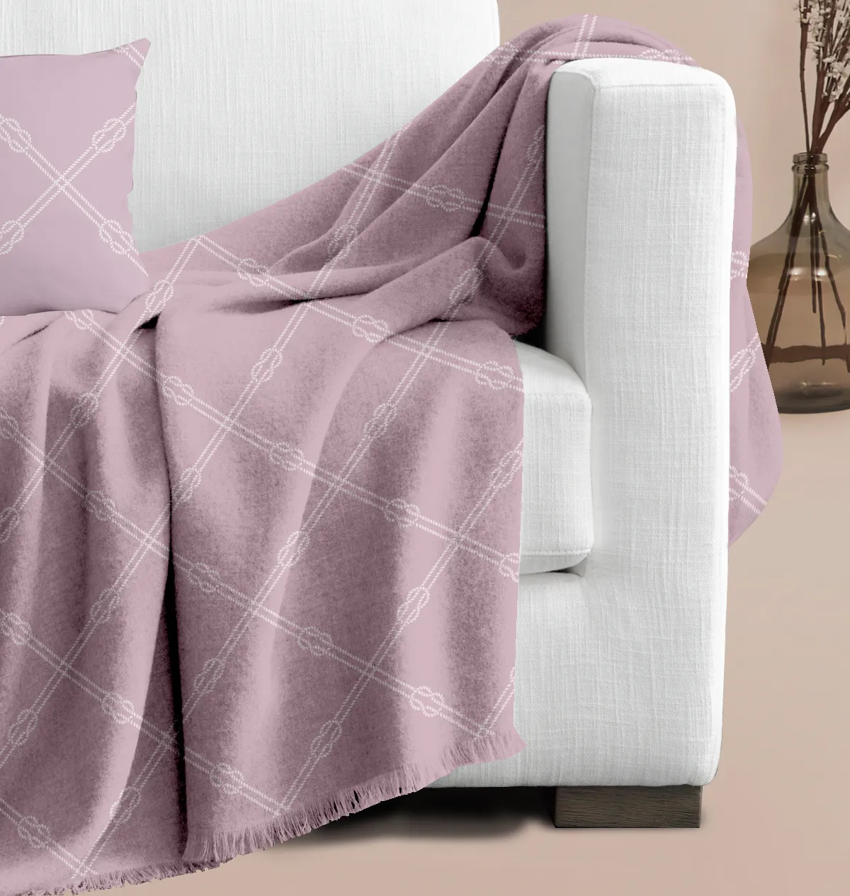 NAUTICA Διακοσμητική Μαξ/θήκη PINK (40Χ40cm) 100% Cotton