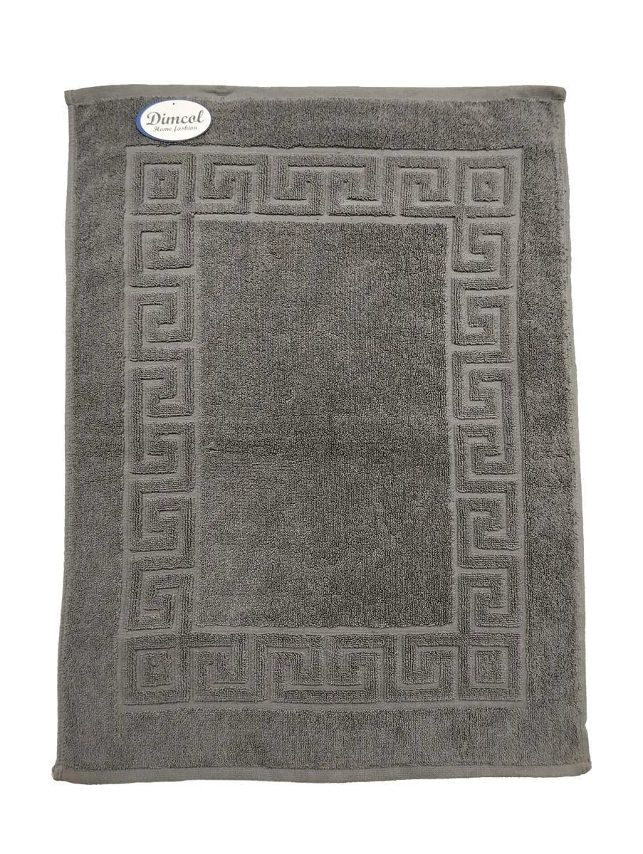 Ξενοδοχειακό Πατάκι Μπάνιου 700 gr/m² Jacquard Μαίανδρος 50X70 Γκρι 100% Cotton