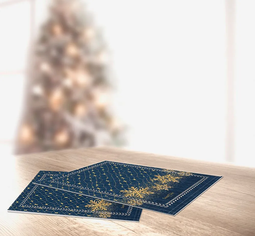 Σουπλά Χριστουγεννιάτικο 3036 Blue Laser Cut 